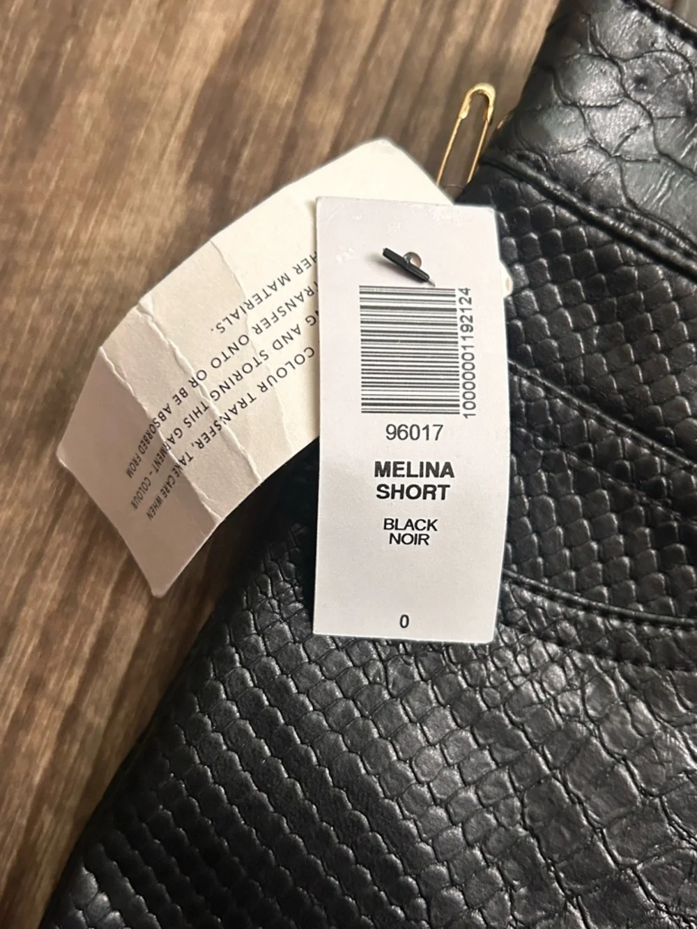 NWT Aritzia Wilfred The Melina Vegan Leather Pant in Black Python Sz 0 SHORT